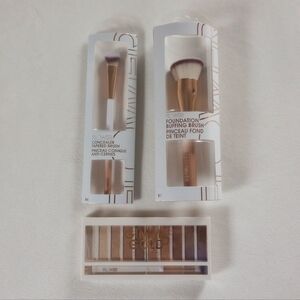 FLOWER▪️Gimme Gold Palette, Foundation Buffing & Concealer Taper Brush Bundle